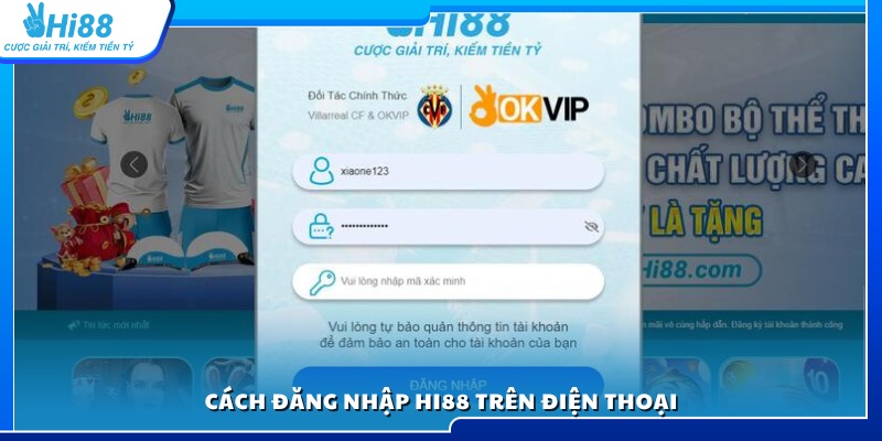 Hướng dẫn đăng nhập Hi88 bằng điện thoại di động